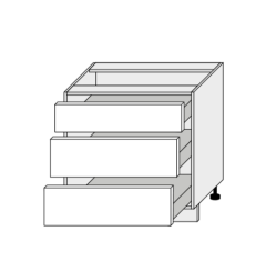 Köögi põrandakapp sahtlitega D3 A-80, 80x50xK82 cm