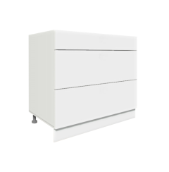 Köögi põrandakapp sahtlitega D3 A-90, 90x50xK82 cm, valge