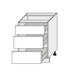 Köögi põrandakapp sahtlitega D3 M-50, 50x50xK82 cm