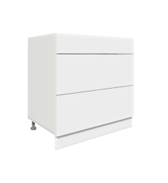 Köögi põrandakapp sahtlitega D3 M-80, 80x50xK82 cm, valge