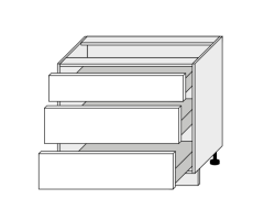 Köögi põrandakapp sahtlitega D3 M-90, 90x50xK82 cm