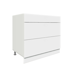 Köögi põrandakapp sahtlitega D3 M-90, 90x50xK82 cm, valge