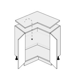 Köögi põrandanurgakapp D12 90, 84x84x50xK82 cm