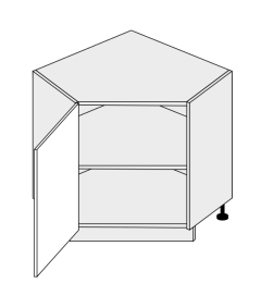 Köögi põrandanurgakapp D12R 90, 84x84x50xK82 cm