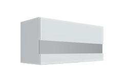 Köögi seinakapp klaasaknaga W4BS 80 LAM, 80x32,5xK36 cm, valge