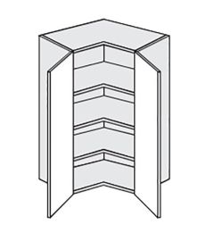 Köögi seinanurgakapp W12-60, 60x60x32,5xK72 cm,