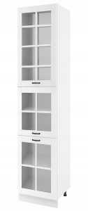Köögi vitriinkapp Lora SPDW 45-2357, 45x58xK235,7 cm, valge
