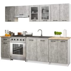 Köögikomplekt Olivia, 240 cm, betoon