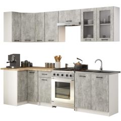 Köögikomplekt Olivia, 300 cm, betoon