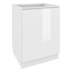 Köögisaare põrandakapp Campari DW 6, 60x54xK82 cm, valge läikega