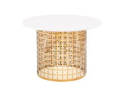 Söögilaud KJ 013 valge marmor/kuldne