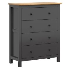 Kummut Hesen S515-KOM4S, 101x44xK120 cm, grafiit + käsitöö tamm