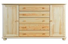 Kummut KD164, 165x42xK92 cm, mänd, naturaalne