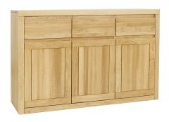 Kummut KD302, 140x41xK90 cm, tamm, naturaalne