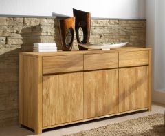 Kummut Lausenne 3+3, 9513, 146x44xK78 cm, tamm, naturaalne õli