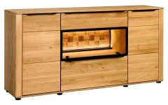 Kummut Luna 49, 182,4x45xK89,9 cm, tamm, õlitatud