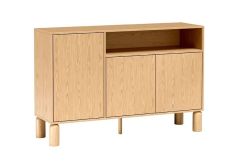 Kummut Sanden SN-2, 140x40,6xK91,6 cm, Egger tamm