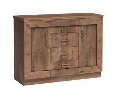 Kummut Tadeusz T5, 120x44xK90 cm, Dab lefkas