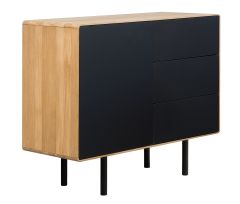 Kummut Tokyo 2.1.3, 15054M, tamm, naturaalne õli +must MDF