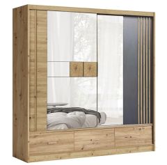 Lükandustega riidekapp Canada CA-2-200, 200x59xK215 cm