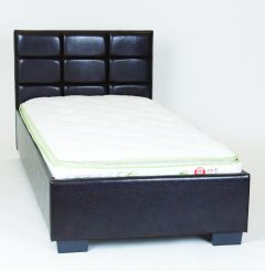 Voodi LÜBECK pruun PU 90x200