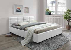 Voodi LÜBECK valge PU 120x200