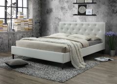 Voodi LYON Valge PU 160x200