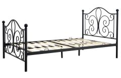 Metallist voodi Panama, 120x200 cm, must