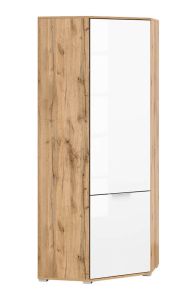 Nurgariidekapp Zele S383-SZFN1D, 78x78xK195 cm, wotan tamm +valge läikega