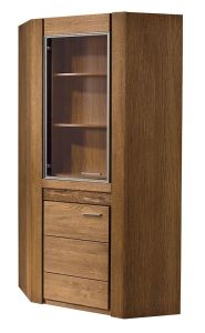 Nurgavitriinkapp Velvet 16, 91x91xK200 cm, tamm