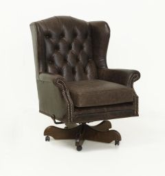 Pöörlev kontoritool Winston, 71x95xH105 cm, nahk pruun