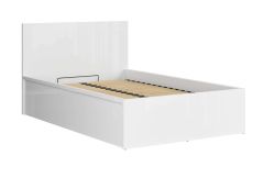 Pesukastiga voodi Tetrix B, valge läikega