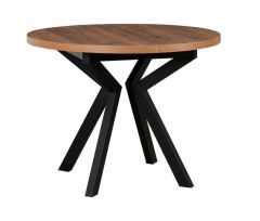 Pikendatav ümar söögilaud Ikon 8, 100-180x100xK79 cm, pähkel hele