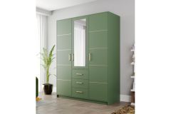 Riidekapp Bali 2 D3, 147x58xK200 cm, roheline