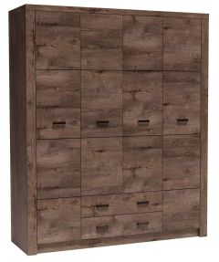 Riidekapp Indianapolis I-18, 178x58xK214 cm, tume tuhapuit