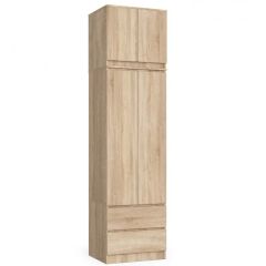 Riidekapp pikendusega S60 4D 2SZ, 60x51xK234 cm, sonoma tamm