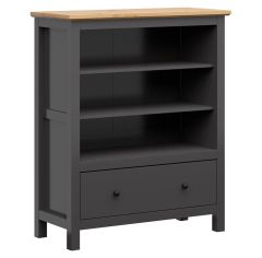 Riiul Hesen S515-REG1S, 101x44xK121 cm, grafiit + käsitöö tamm