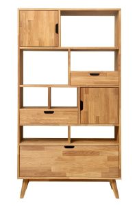 Riiul Scan 3, 9719, 100x35xK182 cm, tamm, naturaalne õli