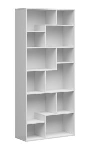 Riiul Tetrix S442-REG 197-90, 87,5x33,5xK197,5 cm, valge läikega