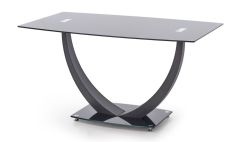 Söögilaud Anton, 140x80xK75 cm, klaas + metall