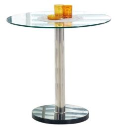 Söögilaud Cyryl, 80 x K74 cm, klaas + metall