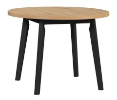 Söögilaud Oslo 3, 100x100xK75 cm, artisan tamm + must