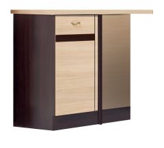 Köögi põranda nurgakapp Eliza EZ18/D100NW, 100x45xK82 cm, korpus-Wenge tamm ja esikülg-Rijeka hele