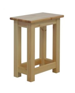 Taburet Ints I-415, 35x21,6xK44 cm, mänd, naturaalne, lakitud