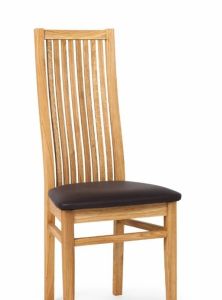 Tool Sandra, 9140, 45x54xK102 cm tamm, õlitatud, pruun kunstnahk