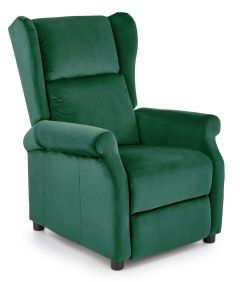 Tugitool-recliner Agustin 2, 75x92xK107 cm, sametkangas tume roheline