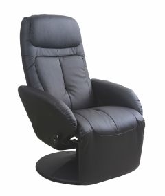 Tugitool recliner Optima,  77x80xK101 cm, kunstnahk must