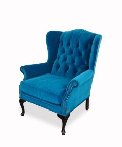 Tugitool York, 82x95xH105 cm, kangas, sinine