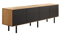 TV alus Tokyo 4.4.0, 15052M, tamm, naturaalne õli +must MDF