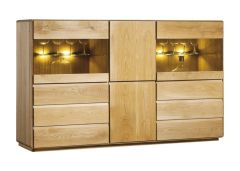 Vitriinkapp Atlanta 47, 157x41xK135 cm, tamm, naturaalne